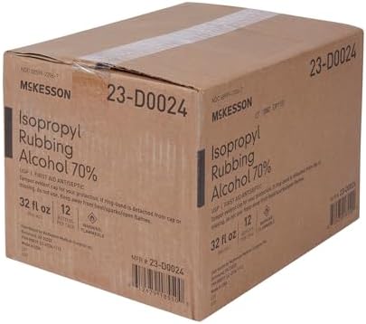 McKesson Isopropyl Rubbing Alcohol 70% [1 Count] USP First Aid Antiseptic, 32 oz - Image 6