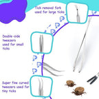 Fine tipped tweezers from Swyzy tick kit for precision removal