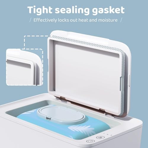 Portable wipe warmer and diapering accessory white