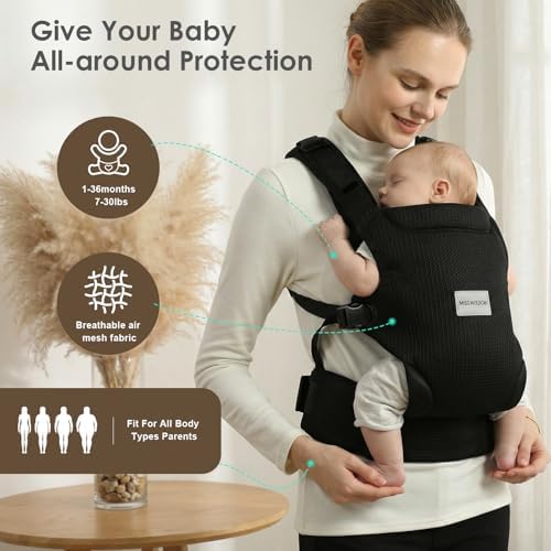 Misswisdom adjustable baby carrier side profile
