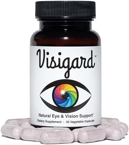 Visigard antioxidant eye supplement bottle close-up of ingredient details