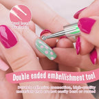 Stainless steel nail dotting tools in a 10 piece nail design set