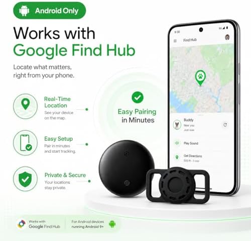 JNLIK Android dog tracker being attached to a medium sized dog collar harness