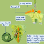 Adjustable green guinea pig outfit with dual secure buckles for size customization
