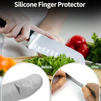 Close up of moisturizing silicone thumb protector relieving dry cracked skin irritation