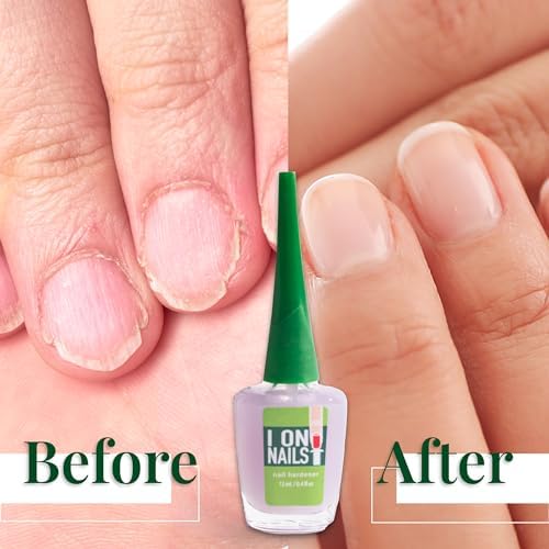 Close up of I On Nails growth and repair elixir bottle