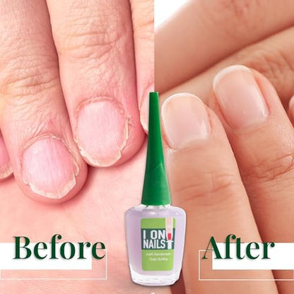 Close up of I On Nails growth and repair elixir bottle
