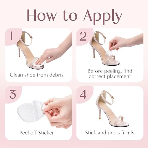 Silicone gel foot pads for metatarsalgia and forefoot support.