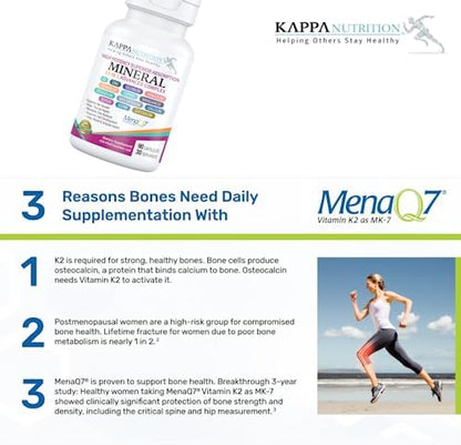 Authentic Kappa Nutrition supplement facts panel displaying highly bioavailable vitamins and trace elements.
