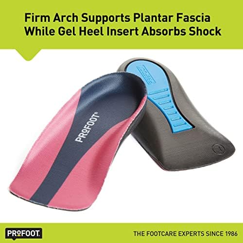 Side profile of PROFOOT 3/4 length orthotic insoles showing contoured design.