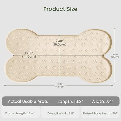 Close up of food-grade silicone texture on PWTAA puppy feeding mat
