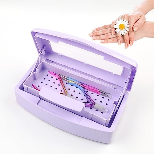 Bomoqing Nail Tool Sterilizer Box front view purple