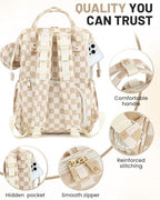 Fufazfo corduroy diaper bag backpack mounted on stroller handles