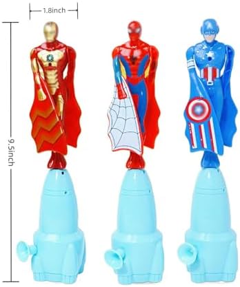 Spider-Man manual drawstring launcher toy with propeller base for kids