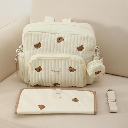 GOBABYMART Diaper Bag Backpack side profile showing insulated bottle pockets