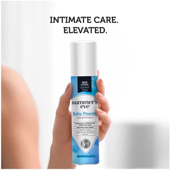 Summer's Eve 5-in-1 freshening technology for moisture absorption and odor control.