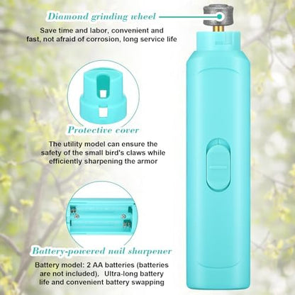 Lasnten low noise bird grooming tool displaying the speed adjustment buttons and dual modes