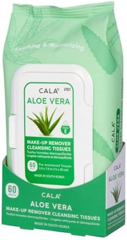 Cala Aloe Vera cleansing wipes for waterproof makeup removal