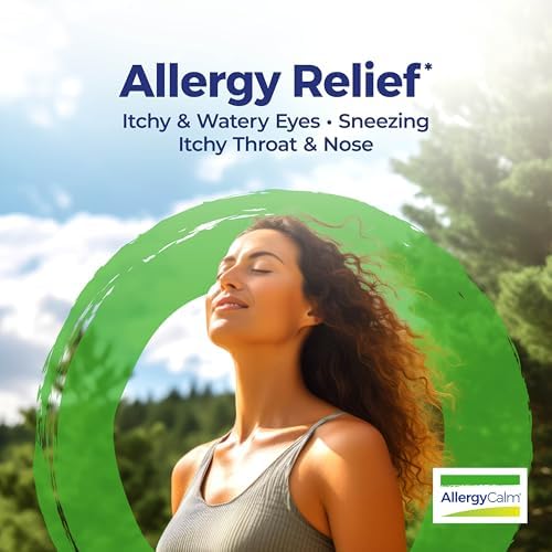 Boiron AllergyCalm hay fever and sneezing relief tablets back packaging