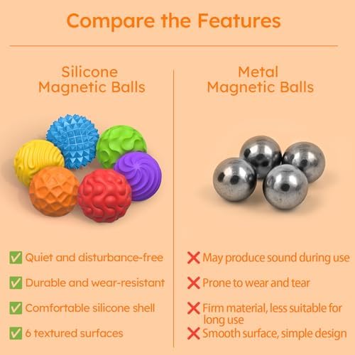 Portable black travel case for magnetic fidget balls