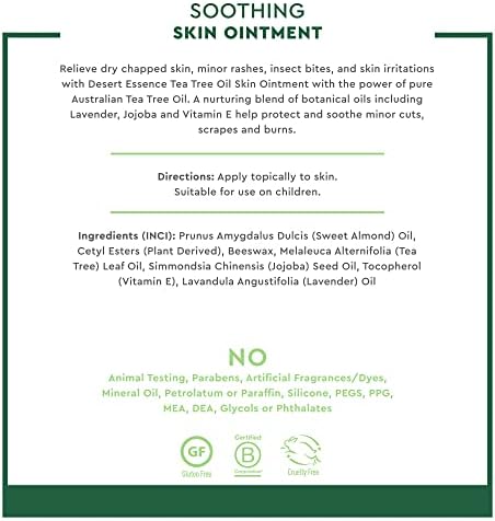 Texture of Desert Essence tea tree oil balm for dry chapped skin