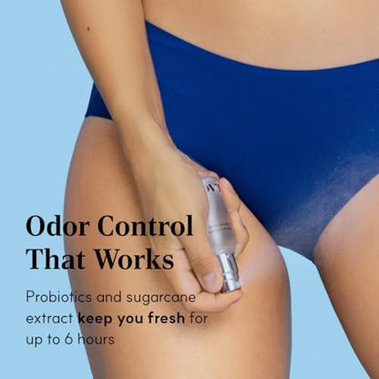 Compact 30ml intimate hygiene spray for women on-the-go.