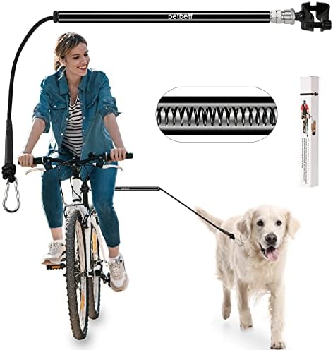 Petbetf dog bike leash side profile showing alloy steel construction