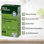 Marie Originals Poison Ivy Soap 2.9 ounces displaying organic ingredients for poison oak and sumac relief