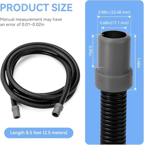 Magluv two point five meters black ribbed tube for fish tank filter setup