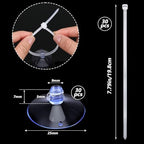 Small fish tank plant holder suction cups package contents.