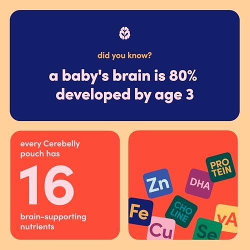 Authentic Cerebelly USA imported baby food variety pack.