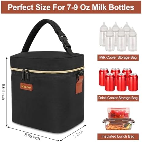 Mancro insulated bottle bag showing internal capacity