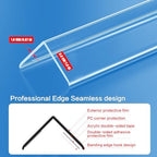 Monoid transparent PVC edge guard installed on wall corner
