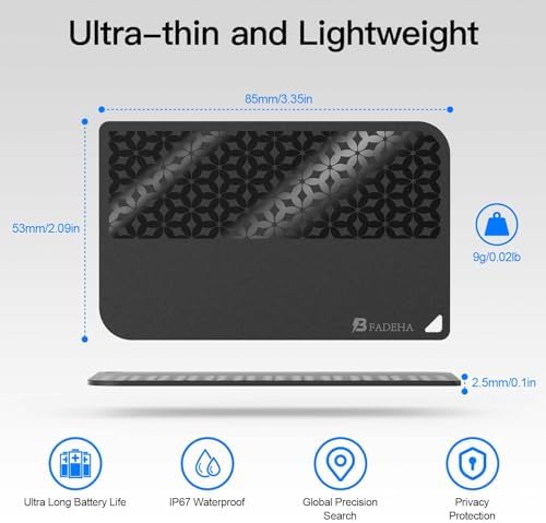 2026 Apple MFi Certified Wallet Tracker Smart Card for Find My iPhone Ultra Thin Air Tracker Tag for Travel, 5 Years+ Staying Power, IP69 Waterproof, Key Finder & Item Locator for Keys, Bags, Passport - Image 7