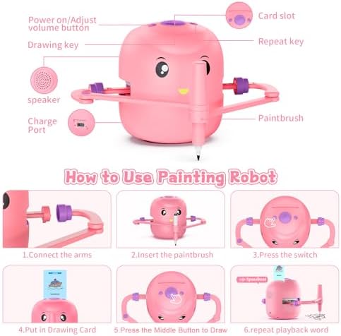 Premium imported children drawing machine package with color pens