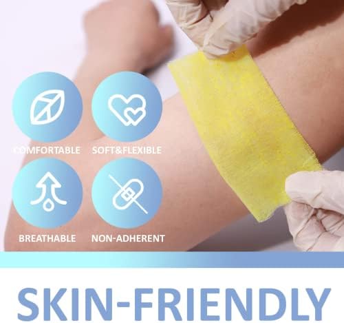Dr. Med sterile xeroform gauze patch showing the medical grade fine mesh weave texture