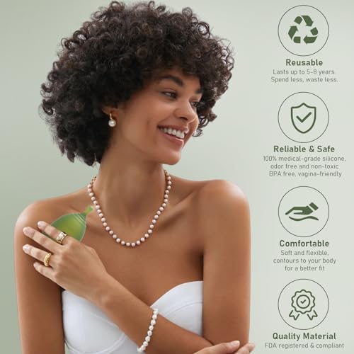 Green Regular size Stunncup menstrual cup for heavy flow protection