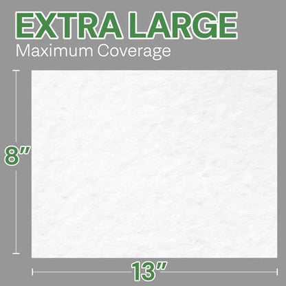 Opteel incontinence wet wipes for adults demonstrating the large 8x13 inch size