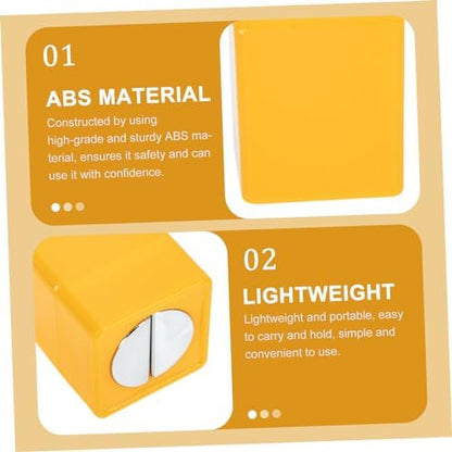 Durable plastic waste blades container dimensions and secure yellow body design