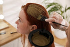 Pure plant based lawsonia inermis powder texture for chemical free hair coloring