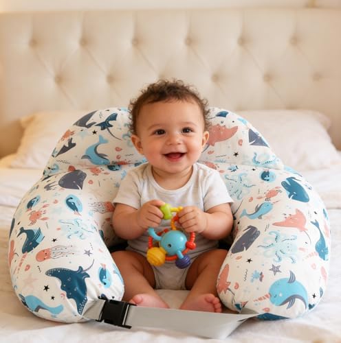 Detachable head support pillow for baby feeding