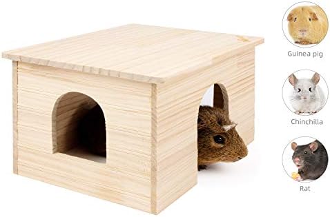 Niteangel wooden small animal shelter showing window opening