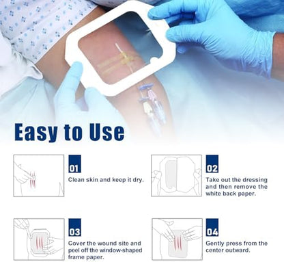 Individual packages of Ceeport transparent dressing for first aid and medical device securement