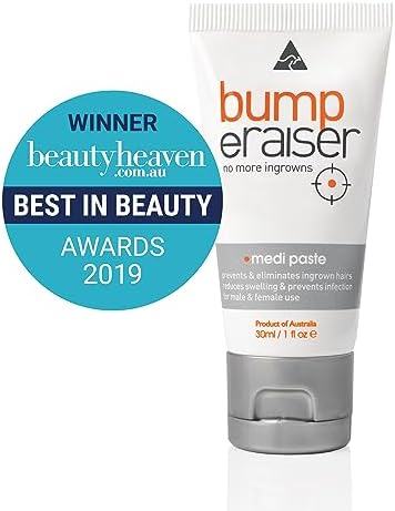 Bump eRaiser spot treatment applied to skin for razor bump relief.