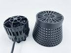 Custom high flow tapered mesh design protective shield for marine wavemaker