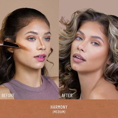 Authentic USA imported LYS Beauty contour stick being swatched on skin.