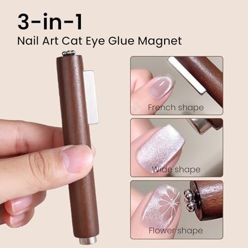 Cat eye gel polish magnet with extra square magnet