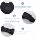 Adjustable black mesh laryngectomy protector for tracheal care supplies