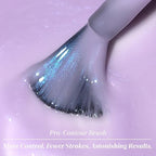 Swatch comparison of Londontown lavender nail brightener on nails