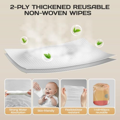 2-in-1 Auto Dry&Wet Wipes Warmer, 3s Smart Dry-to-Wet Warming Technology Portable Wipes Dispenser with Clean Light&Mist Control,Desktop/Wall Mounted Baby Diaper Warmer for Newborns,Outdoor - Image 6